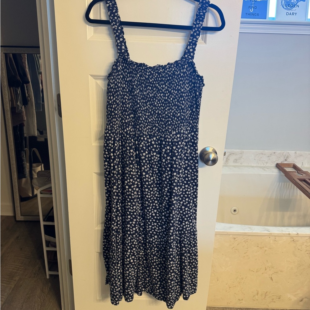 GAP Black and White Polka Dot Midi Dress
